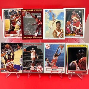 Dominique Wilkins Hawks 8 card vintage lot